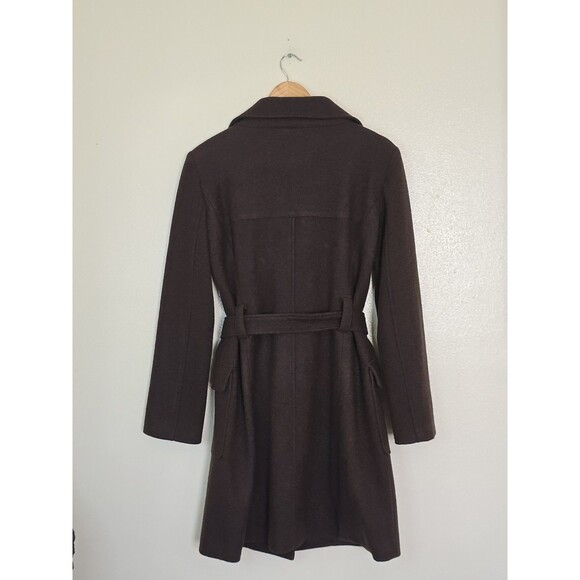 Michael Kors Brown Wool Blend Belted Coat Womens Size Small Jacket - Picture 8 of 12